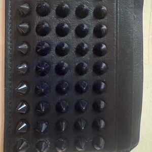 Christian Louboutin Black Leather Card Holder
